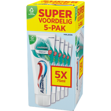 Aquafresh Coolmint Tandpasta 5 Stuks