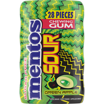 MENTOS GUM Sour Apple 28 Stuks
