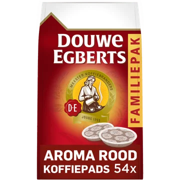 Douwe Egberts Aroma Rood Koffiepads Familiepak 54 Stuks 375 g