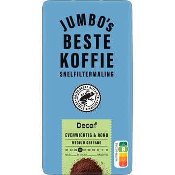 Jumbo's Beste Koffie Snelfiltermaling Decaf 250 g