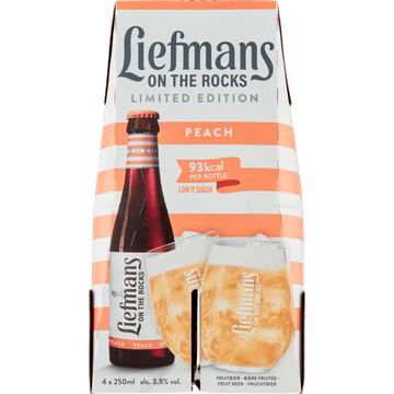 Liefmans - Peach Fruitesse - Limited Edition - Fles - 4 x 250ML