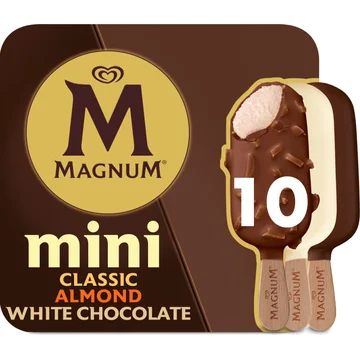 Magnum Mini IJs Classic Almond White Chocolate 10 x 55 ml