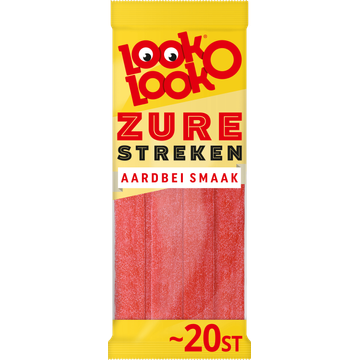 Look-O-Look Zure Streken Aardbei Vegan 20 stuks