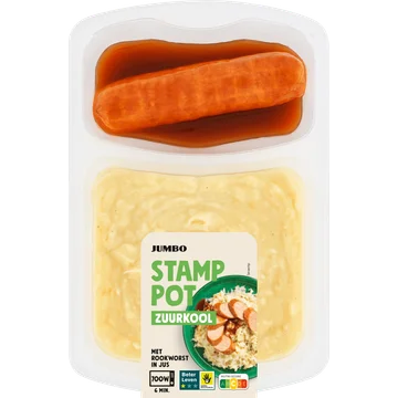 Jumbo Stamppot Zuurkool met Rookworst 500 g