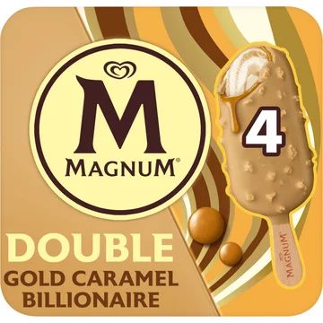Magnum IJs Double Gold Caramel Billionaire 4 stuks 4 x 85ml 