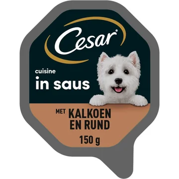 Cesar Cuisine in Saus met Malse Kalkoen, Rund en Kruiden 150 g