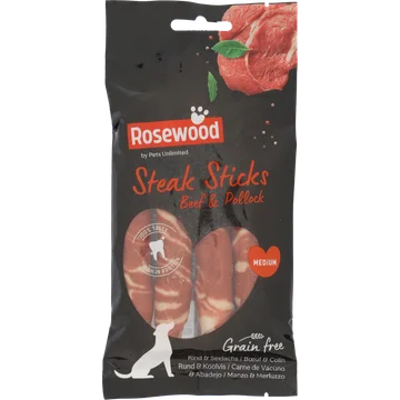 Rosewood Steak Sticks Medium Beef 90g