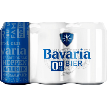 Bavaria 0.0% Alc. Vol. Bier Blikken 6 x 330 ml