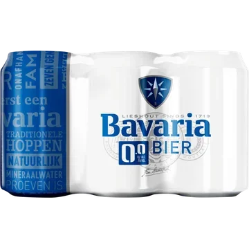 Bavaria 0.0% Alc. Vol. Bier Blikken 6 x 330 ml