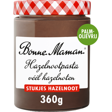 Bonne Maman Hazelnootpasta met Stukjes Hazelnoot 360g