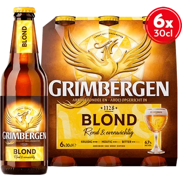 Grimbergen - Blond - Fles - 6 x 300ML