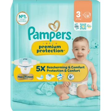Pampers Premium Protection Maat 3, 31 Luiers