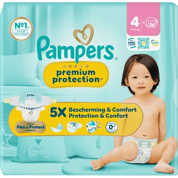 Pampers Premium Protection Maat 4, 26 Luiers
