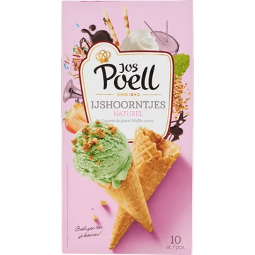 Jos Poell IJshoorntjes Naturel 10 Stuks 125 g