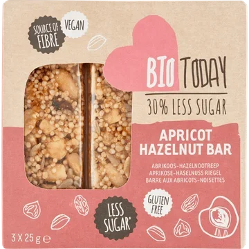 BioToday Abrikoos-Hazelnootreep 3 x 25 g