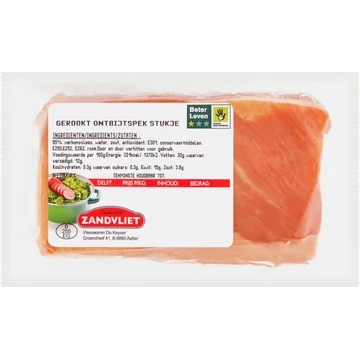 Zandvliet Gerookt Ontbijtspek Stukje ca. 250 g