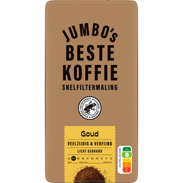 Jumbo's Beste Koffie Snelfiltermaling Goud 500 g