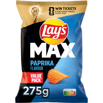 Lay's Max Ribbel Chips Paprika 275 gr