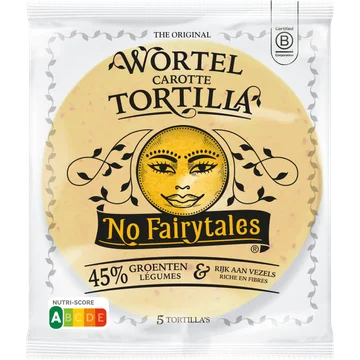 No Fairytales the Original Wortel Tortilla 5 Stuks 200 g