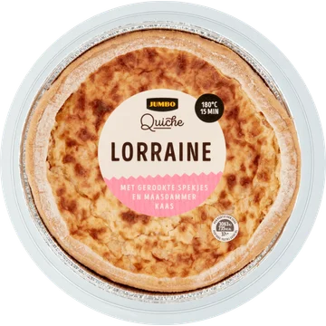 Jumbo Quiche Lorraine met Gerookte Spekjes en Maasdammer Kaas 300 g