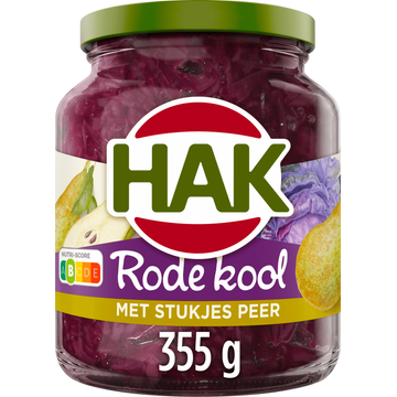 Hak Rode Kool met Stukjes Peer 355 g