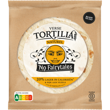 No Fairytales Verse Tortilla Naturel 5 Stuks 200 g