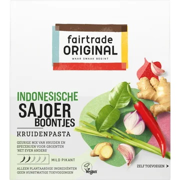 Fairtrade Original Indonesische Sajoer Boontjes Kruidenpasta 75 g