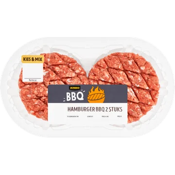 Jumbo BBQ Hamburger 2 Stuks