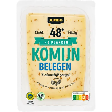 Jumbo Komijn Kaas Belegen 48+ Plakken 190 g