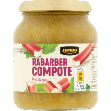 Jumbo Rabarbercompote met Stukjes 360 g