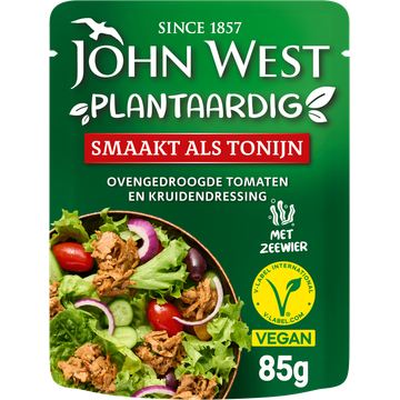 John West Plantaardige Tonijn Ovengedroogde Tomaat 85 g
