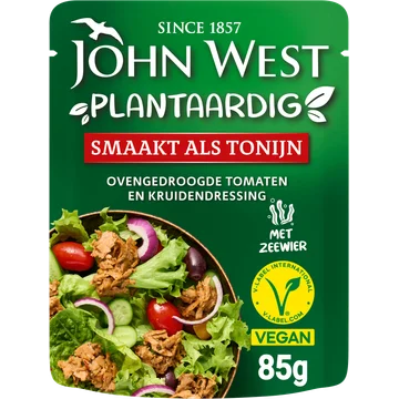John West Plantaardige Tonijn Ovengedroogde Tomaat 85 g