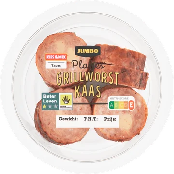 Jumbo Plakjes Grillworst Kaas 100 g