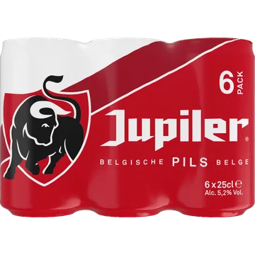 Jupiler Belgische Pils Bier Blikken 6 x 25 cl