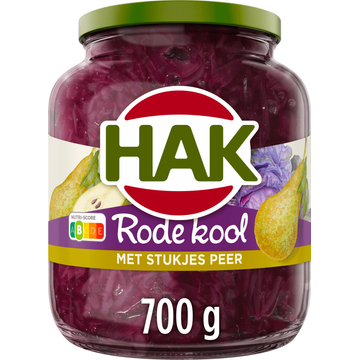 Hak Rode Kool met Stukjes Peer 700 g