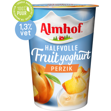 Almhof Halfvolle Fruityoghurt Perzik 500 g