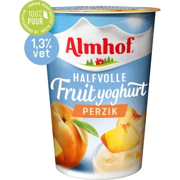 Almhof Halfvolle Fruityoghurt Perzik 500 g