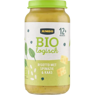 Jumbo Babyvoeding Biologisch Risotto met Spinazie & Kaas 12+ Maanden 250 g