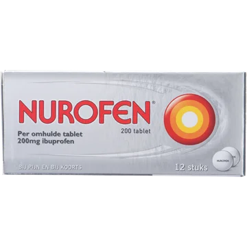 Nurofen Ibuprofen tabletten 200 mg, 12 stuks