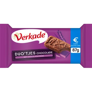 Verkade Duo'tjes Chocolade 87 g