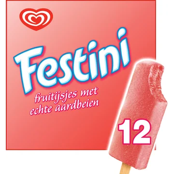 Ola IJs Festini Aardbei 12 stuks 12 x 50ml