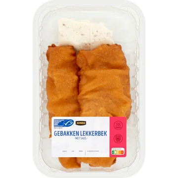 Jumbo Gebakken Lekkerbek met Saus ca. 300 g