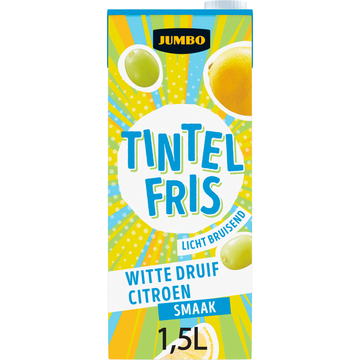 Jumbo Tintelfris Witte Druif Citroen 1Kcal 1,5 L