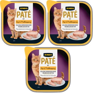 Jumbo Paté met Kip & Melktopping 3 x 100 g