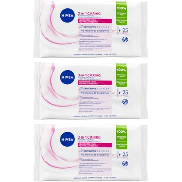 NIVEA Verzorgende Reinigingsdoekjes 3 x 25pcs