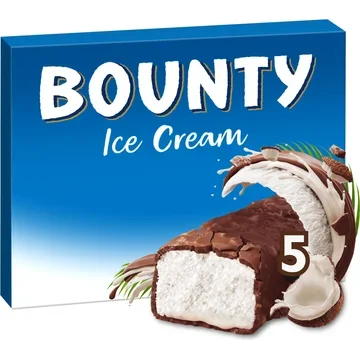 Bounty IJs Repen Chocolade Kokos 5 Stuks