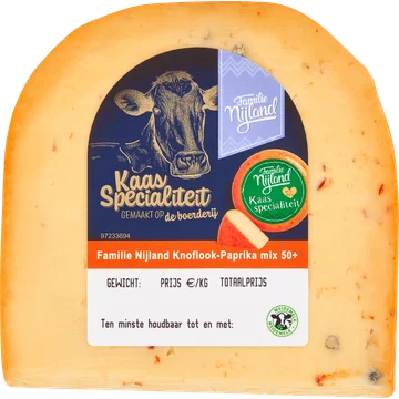 Familie Nijland Kaas Knoflook-Paprika Mix 50+ Stuk ca. 300 g