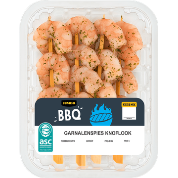 Jumbo BBQ Garnalenspies Knoflook 120 g