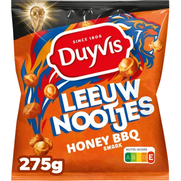 Duyvis Leeuwnootjes Honey BBQ Pinda Noten 275 gr