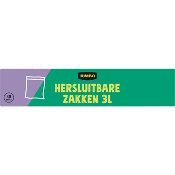 Jumbo Hersluitbare Zakken 3 L 30 Stuks